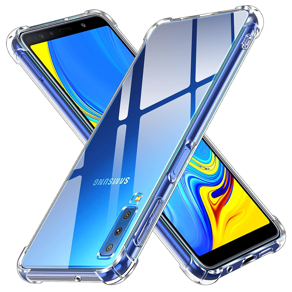 Калъф за Samsung Galaxy A7 2018 - Techsuit Shockproof Прозрачен Silicone - Прозрачен