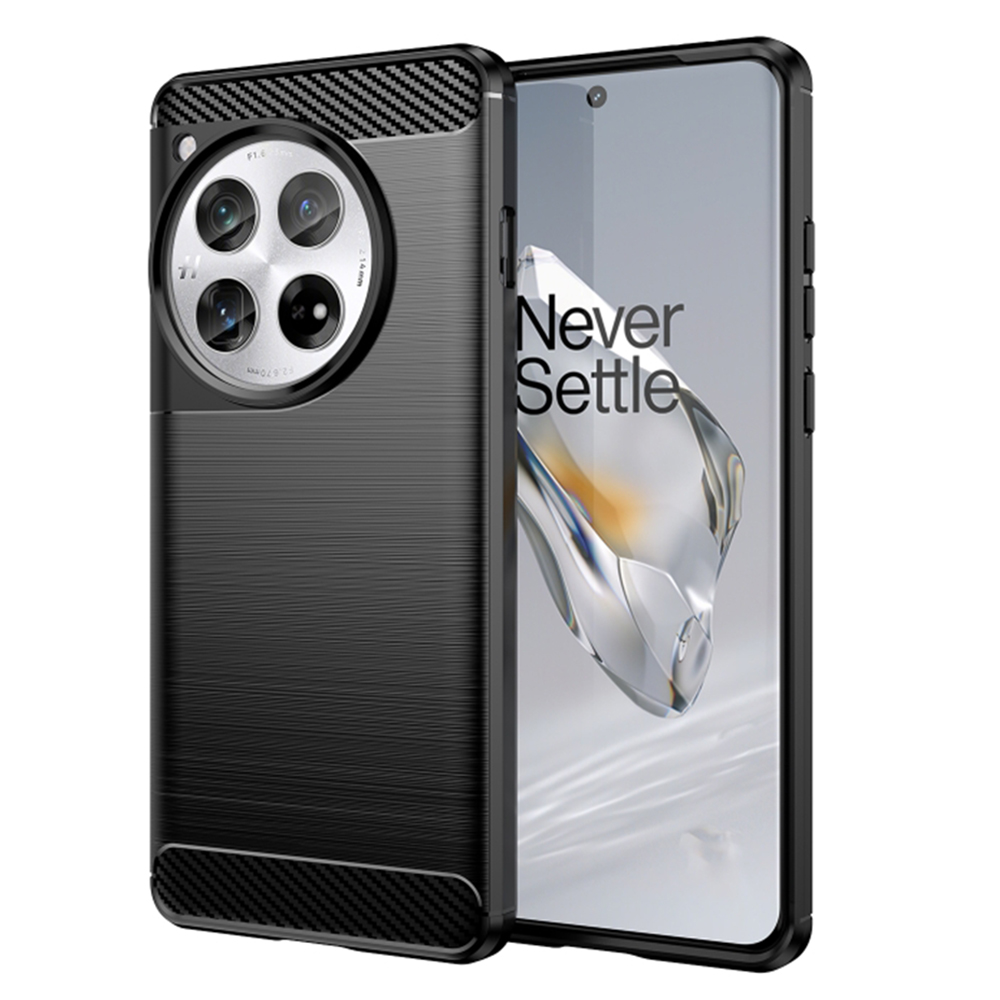 Калъф за OnePlus 12 - Techsuit Carbon Silicone - Черен