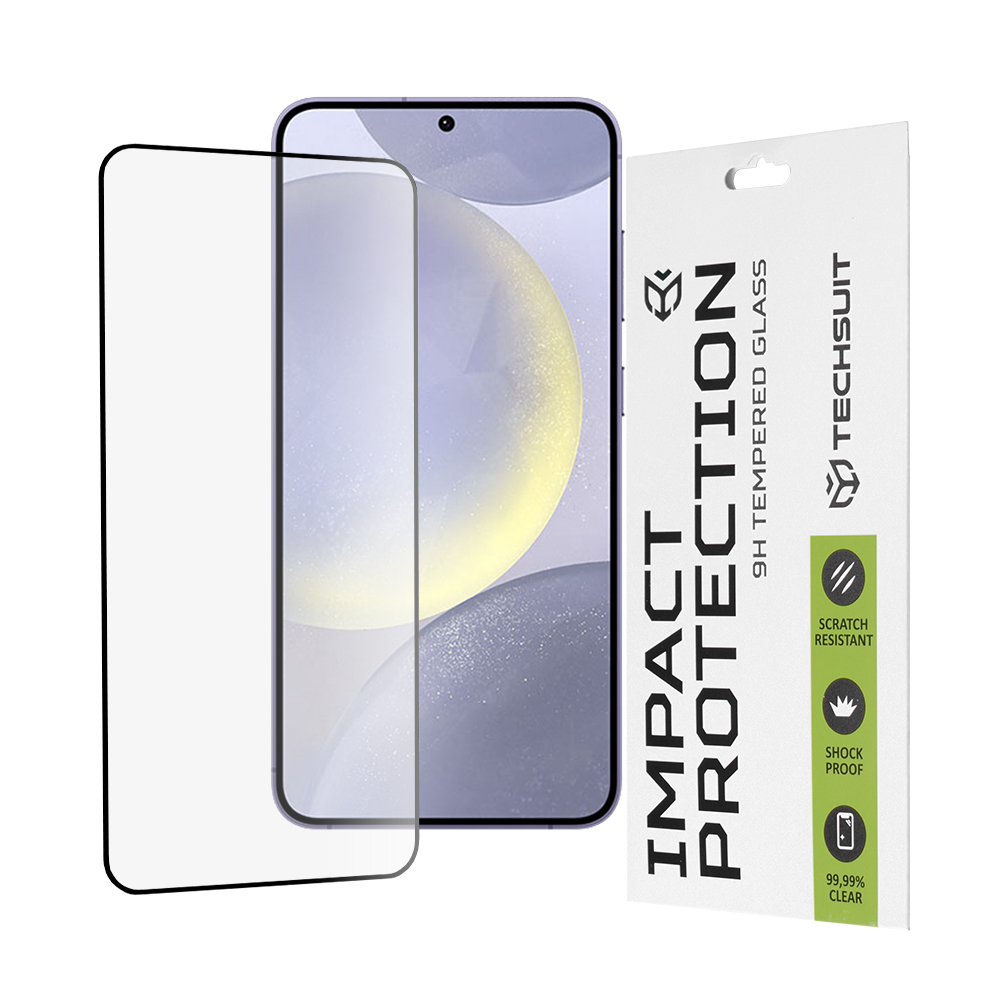 Капак за Samsung Galaxy S24 Plus - Techsuit 111D Full Cover / Full Glue Glass - Черен