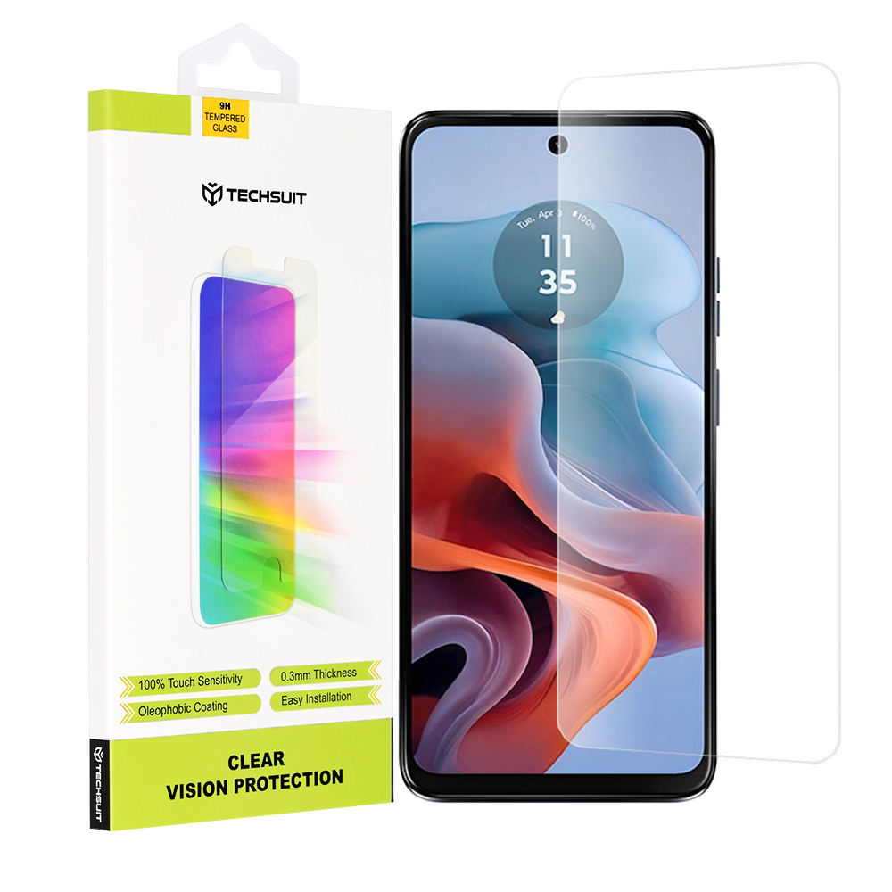 Капак за Motorola Moto G34 / Moto G45 - Techsuit Прозрачен Vision Glass - Прозрачен