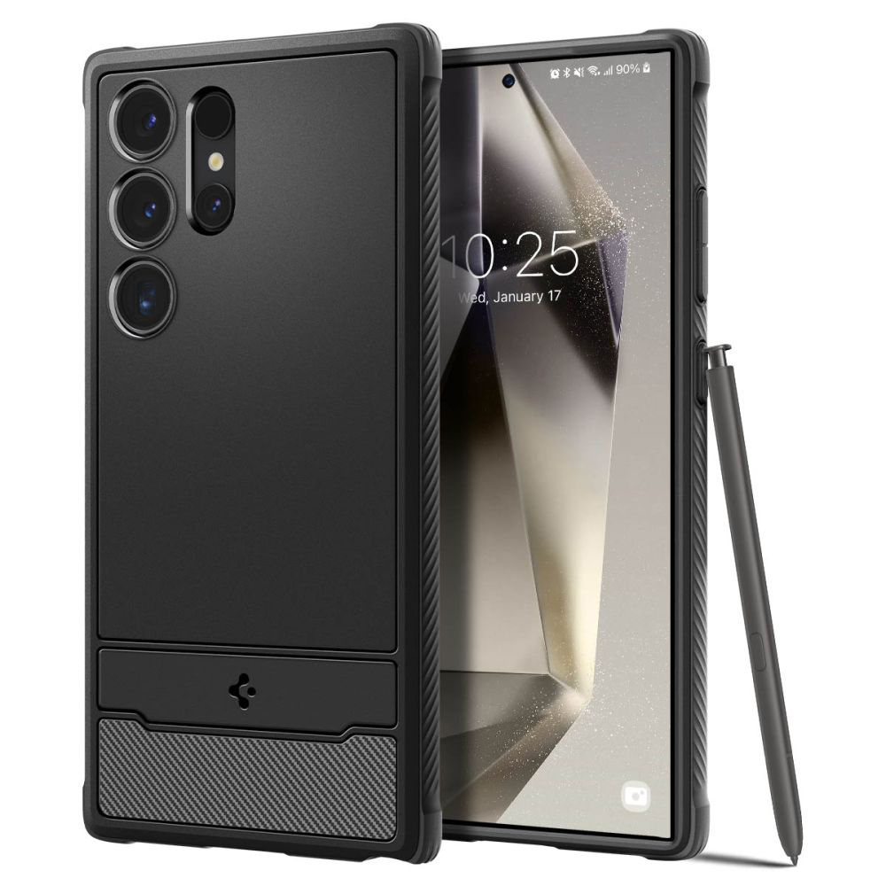 Калъф за Samsung Galaxy S24 Ultra - Spigen Rugged Armor (ACS07286) - Черен