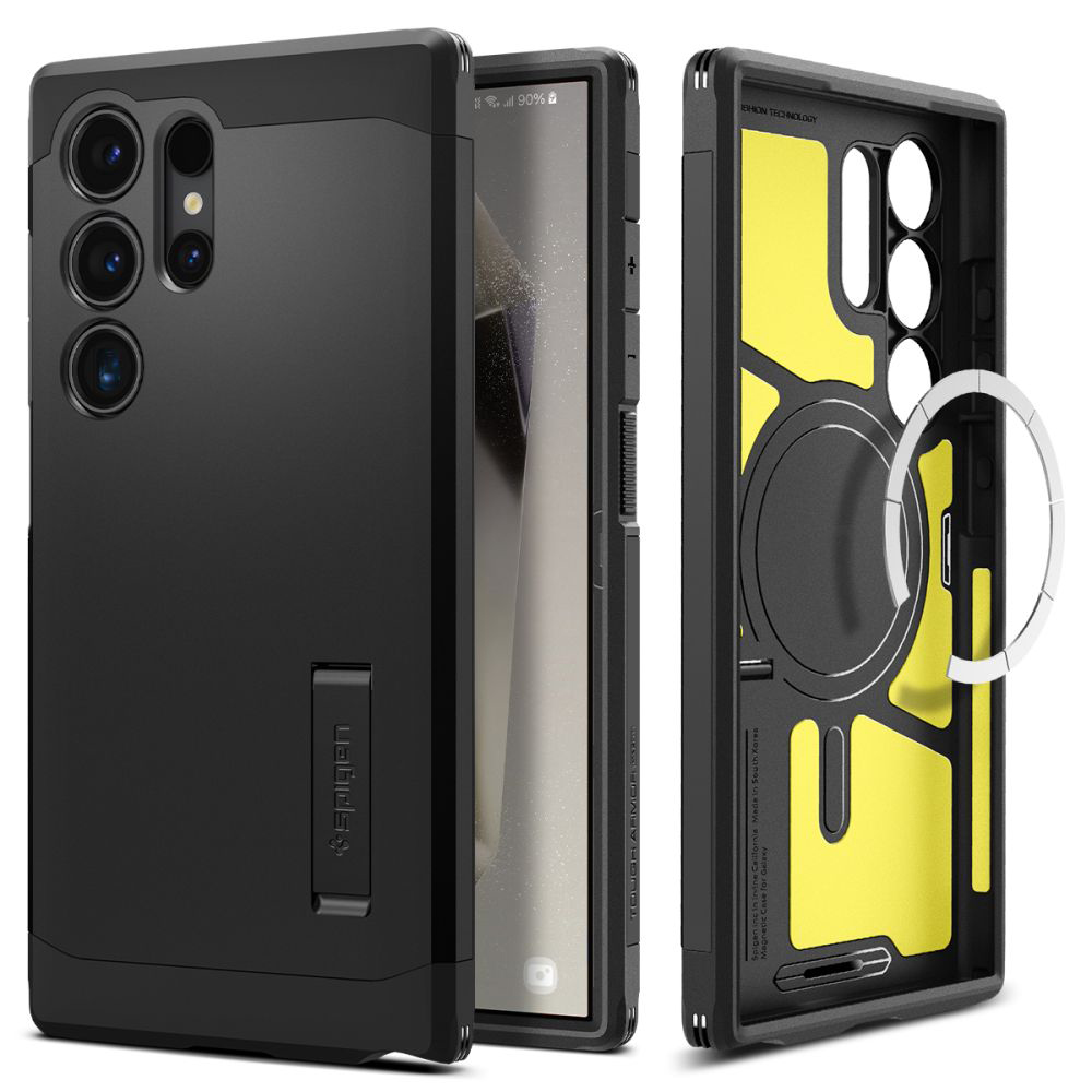 Калъф за Samsung Galaxy S24 Ultra - Spigen Tough Armor MagSafe (ACS07303) - Черен