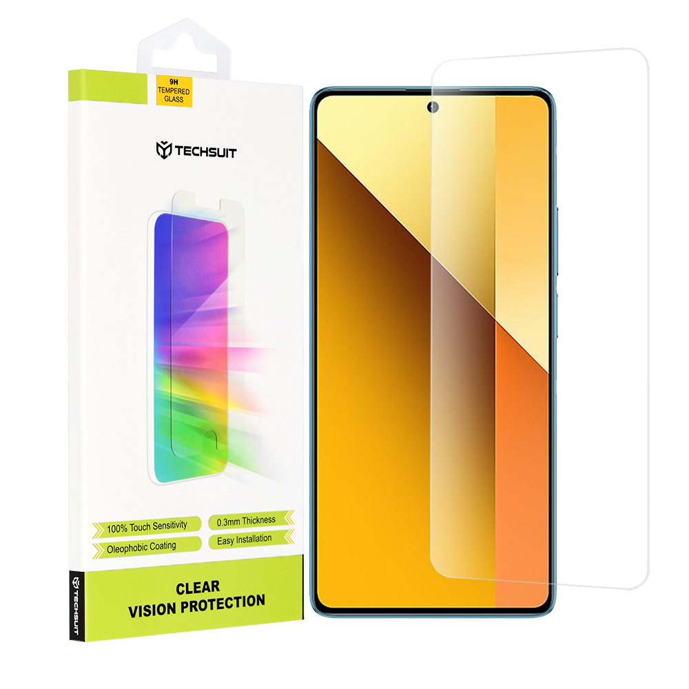 Капак за Xiaomi Redmi Note 13 5G / Note 13 Pro 5G / Poco X6 - Techsuit Прозрачен Vision Glass - Прозрачен