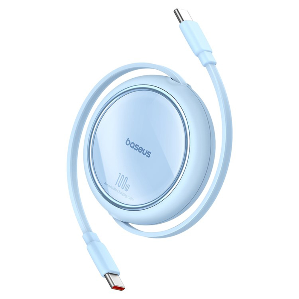Кабел за данни Type-C към Type-C, 100W, 1m - Baseus Free2Draw Mini (P10364500311-00) - Galaxy Син