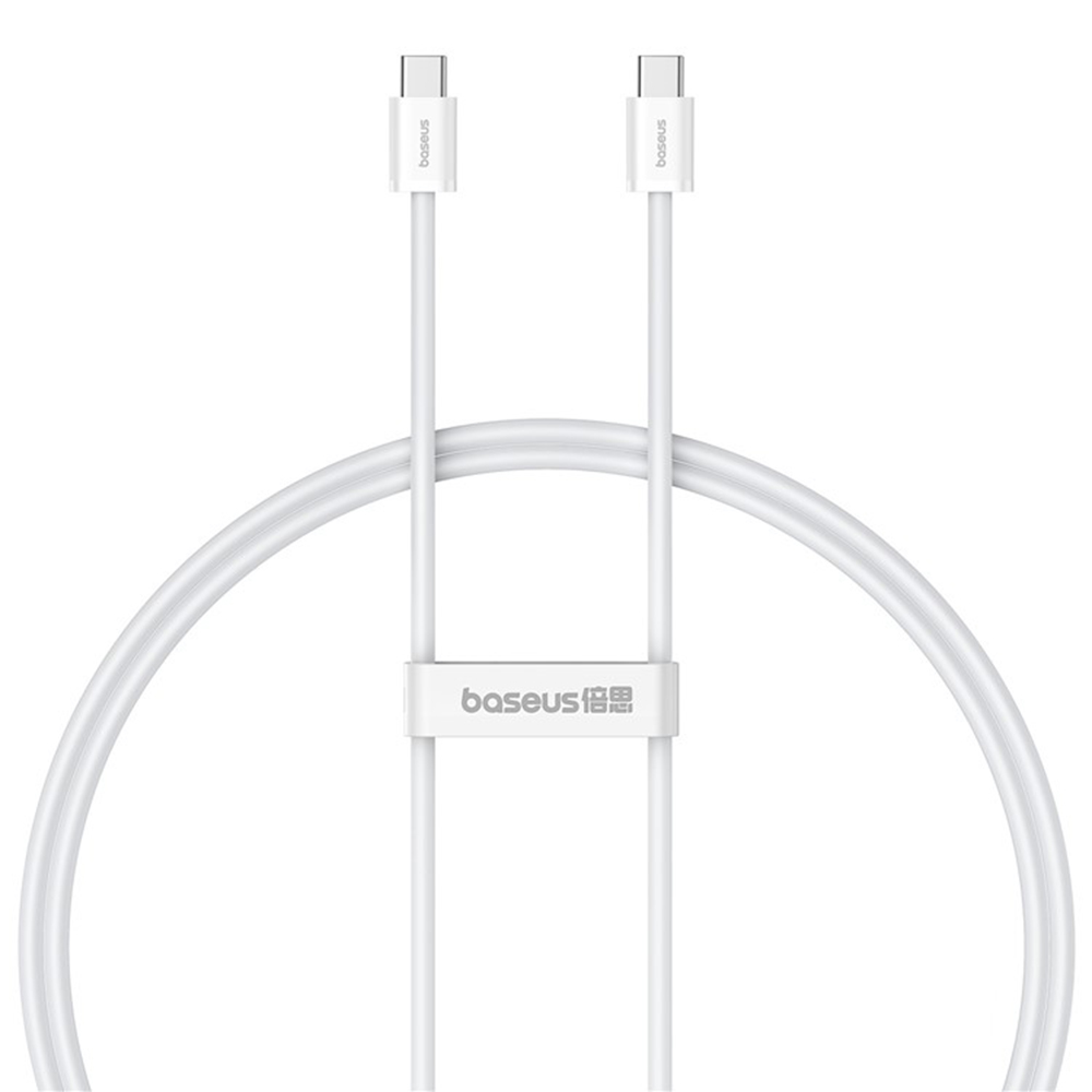 Кабел за данни Type-C към Type-C, 100W, 2m - Baseus (P10365200211-04) - Moon Бял