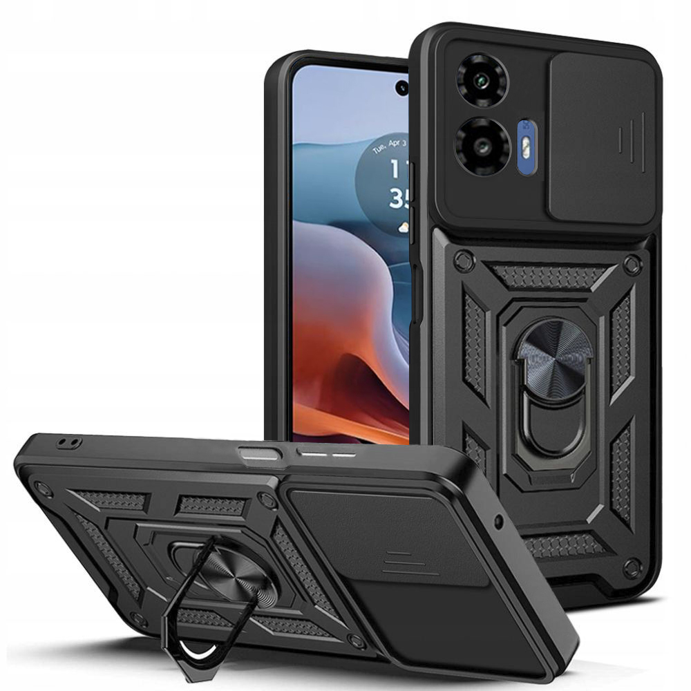 Калъф за Motorola Moto G34 / Moto G45 - Techsuit CamShield Series - Черен