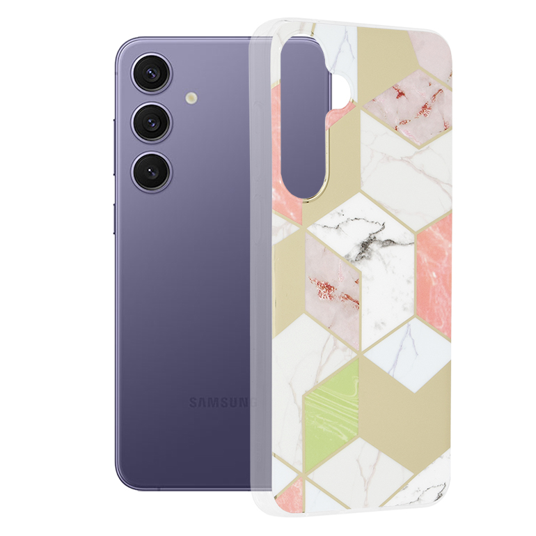 Калъф за Samsung Galaxy S24 Plus - Techsuit Marble Series - Лилав Hex