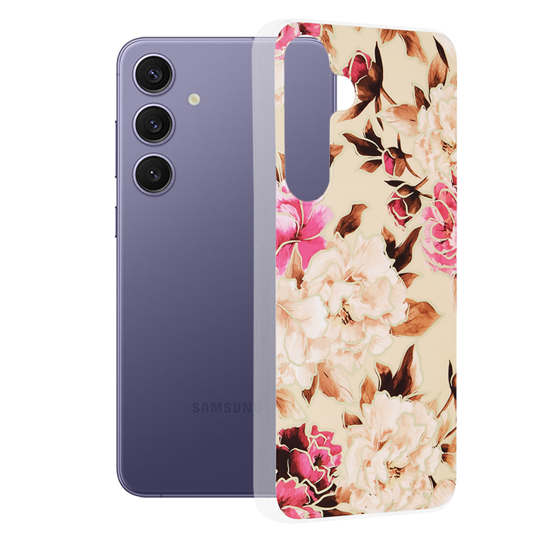 Калъф за Samsung Galaxy S24 Plus - Techsuit Marble Series - Mary Berry Nude