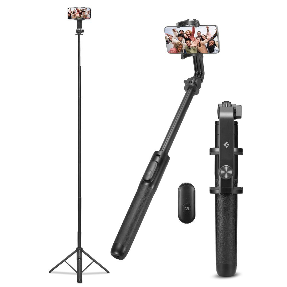 Селфи стик за с 1/4 винт за телефон и GoPro - Spigen S560W (AMP05813) - Черен