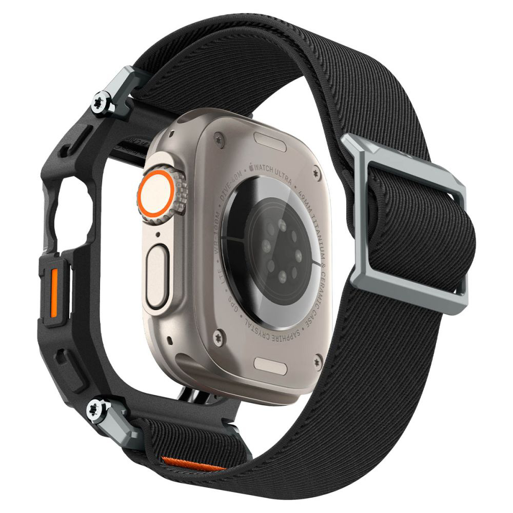 Калъф за Apple Watch Ultra / Ultra 2 / Ultra 3 + каишка - Spigen Lite Fit "Pro" (ACS07104) - черен мат