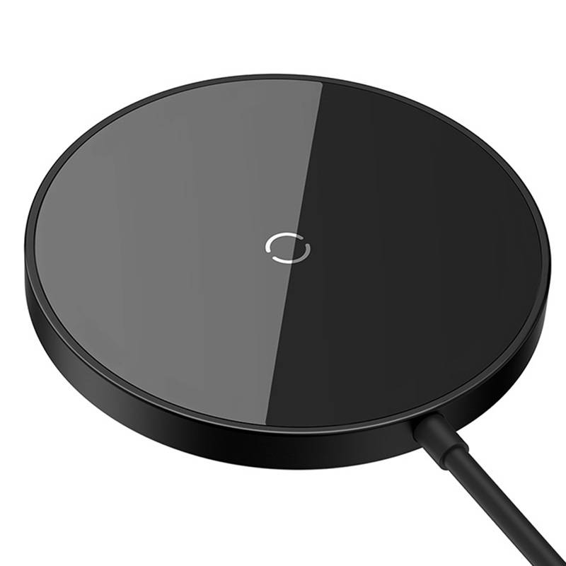 Безжично магнитно зарядно устройство, 15W, 2A, 115-205 kHz - Baseus (CCJJ040001) - черно
