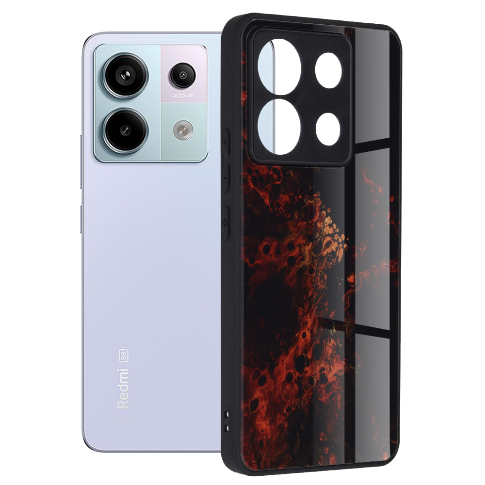 Калъф за Xiaomi Redmi Note 13 Pro 5G / Poco X6 - Techsuit Glaze Series - Червен Nebula