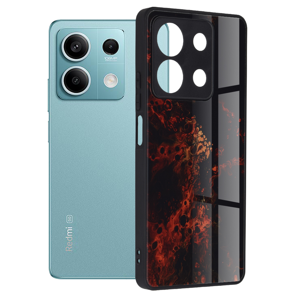 Калъф за Xiaomi Redmi Note 13 5G - Techsuit Glaze Series - Червен Nebula