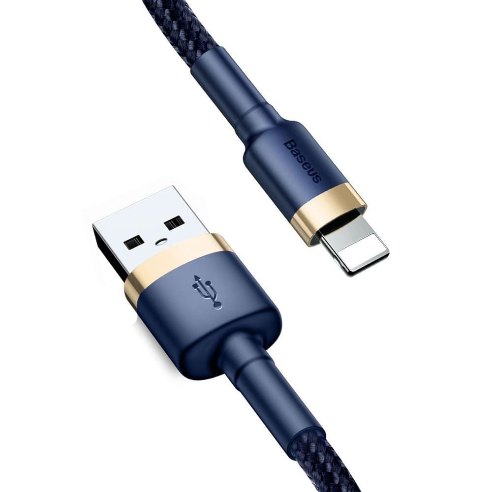USB към Lightning кабел, QC3.0, 1.5A, 2m - Baseus (CALKLF-CV3) - Син / Златен