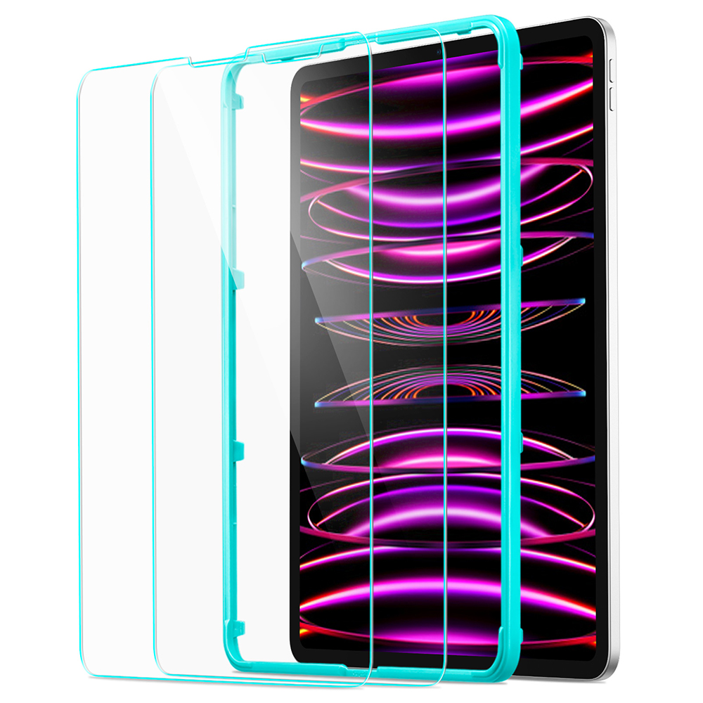 Капак за iPad Pro 12.9 2018 / 2020 / 2021 / 2022 (комплект 2) - ESR закалено стъкло 9H - прозрачно