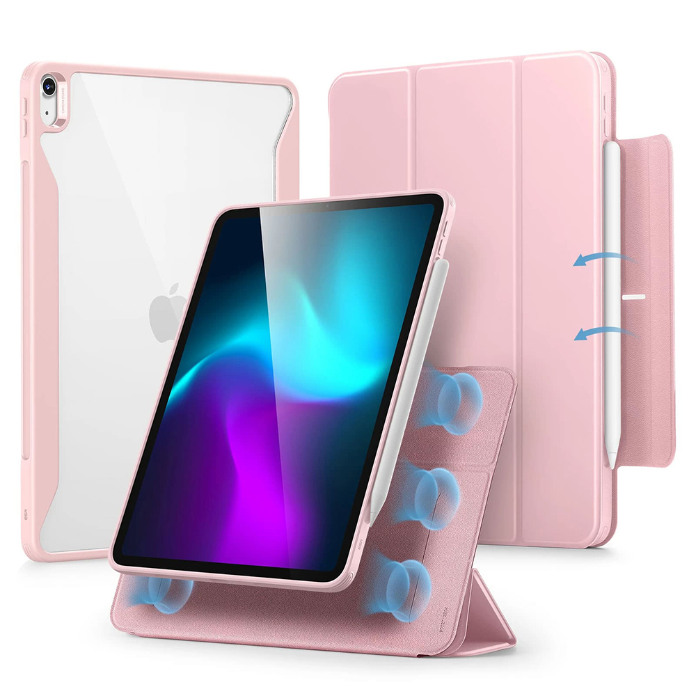 Калъф за iPad Air 13 (2024) / Air 13 (2025) / Air 13 (2026) - ESR Rebound Hybrid - Розов