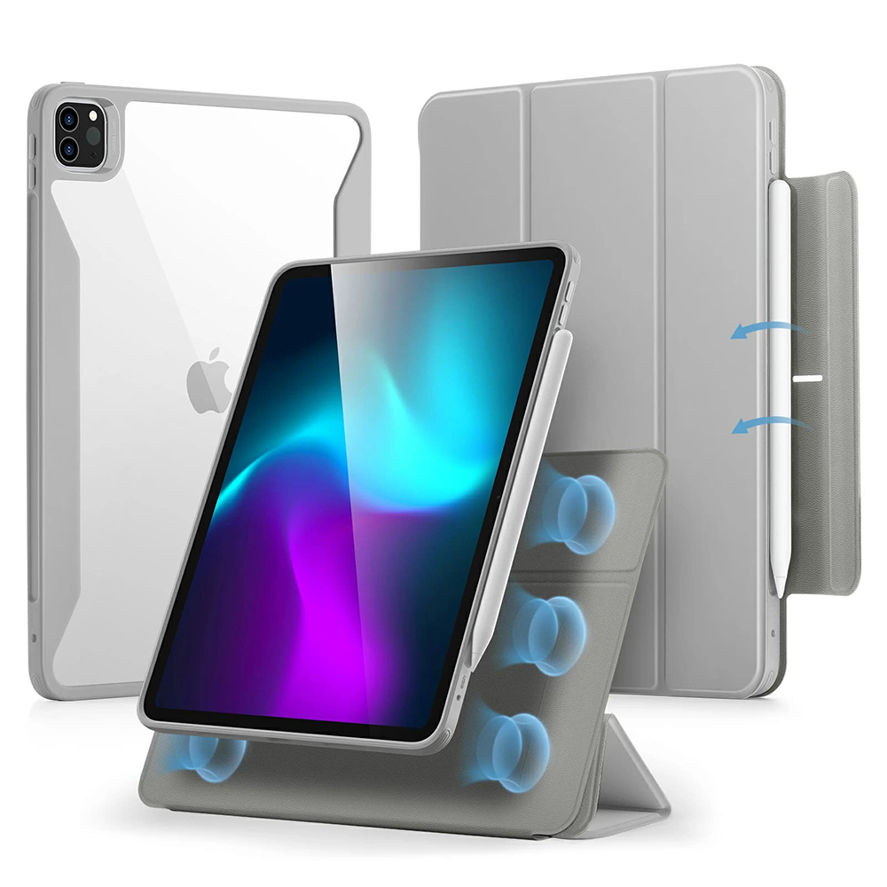 Калъф за iPad Pro 11 (2024) / iPad Pro 11 (2025) - ESR Rebound Hybrid - Сив