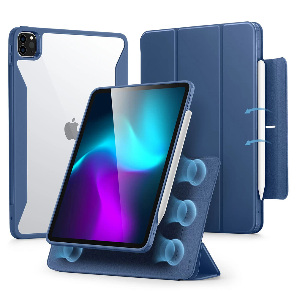 Калъф за iPad Pro 11 (2024) / iPad Pro 11 (2025) - ESR Rebound Hybrid - Тъмносин Син
