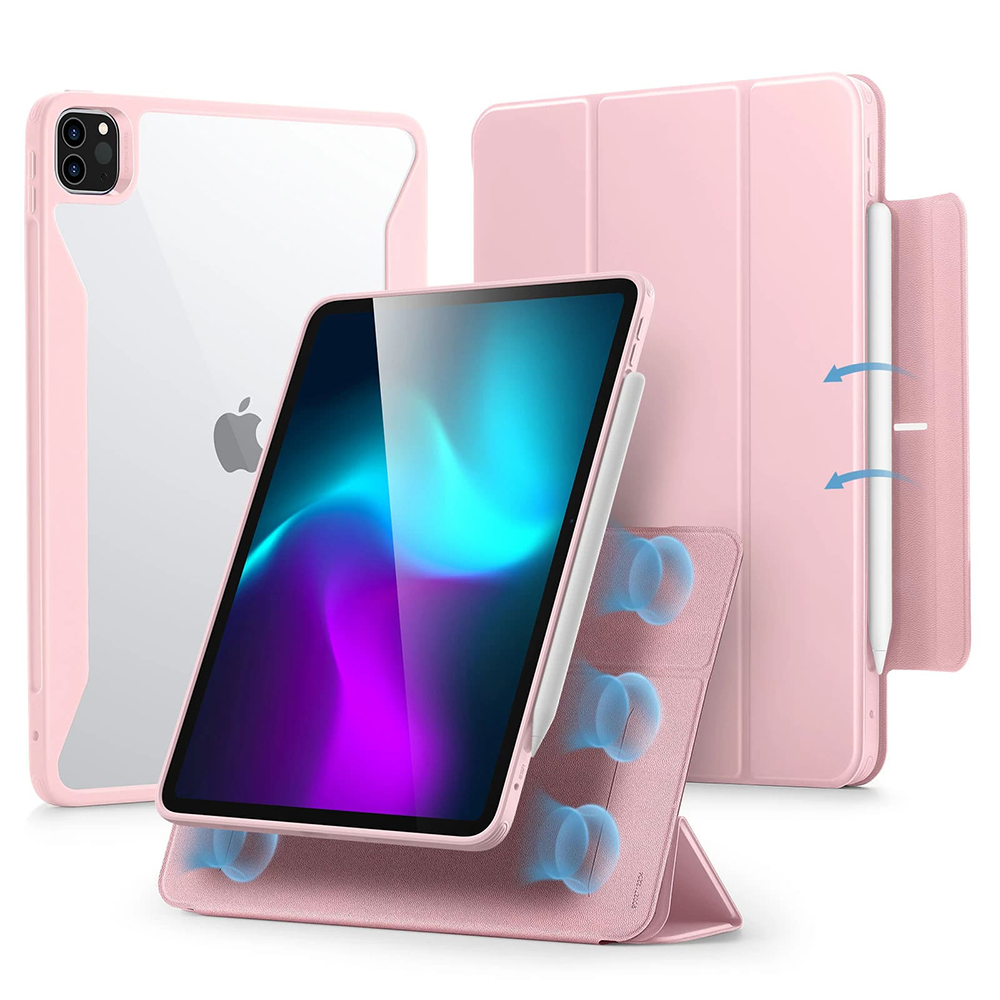 Калъф за iPad Pro 11 (2024) / iPad Pro 11 (2025) - ESR Rebound Hybrid - Розов