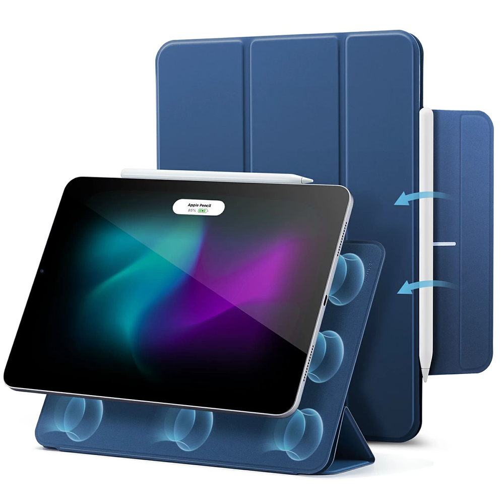 Калъф за iPad Pro 12.9 (2020/2021/2022) / Air 13 (2024) / Air 13 (2025) / Air 13 (2026) - ESR Rebound Magnetic - Тъмносин Син