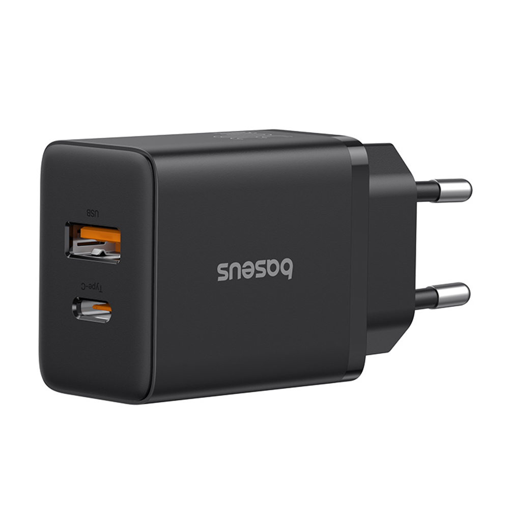 USB зарядно, Type-C, бързо зареждане 20W - Baseus (P10111403113-00) - клъстерно черно