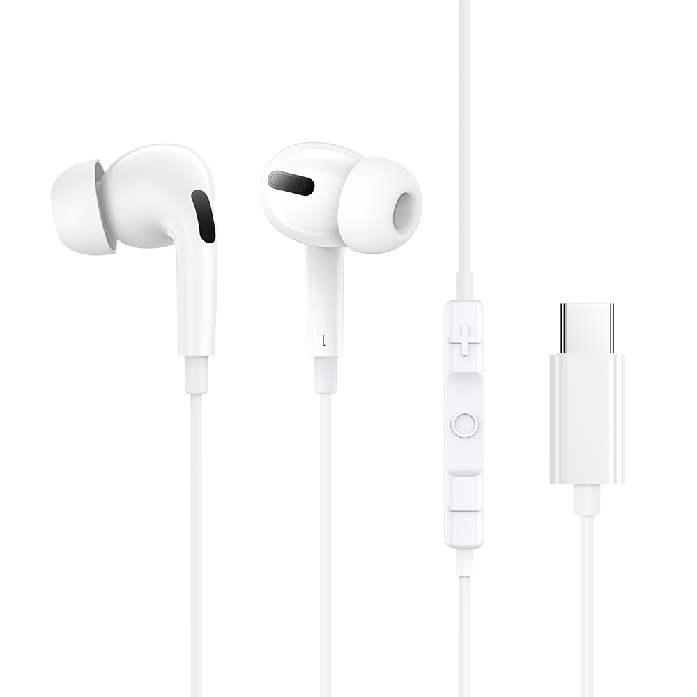 Кабелни слушалки Type-C - Baseus Encok C18 (NGCR030102) - бели