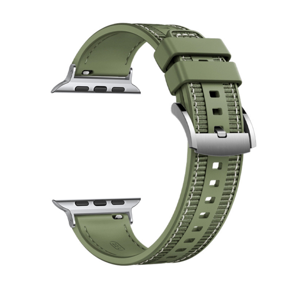 Каишка за Apple Watch 1/2/3/3/4/4/5/5/6/6/7/8/7/8/9/9/10/11/SE/SE 2/SE 3/Ultra/Ultra 2/Ultra 3 (42/44/45/46/49 мм) - Каишка за часовник Techsuit (W051) - Зелен