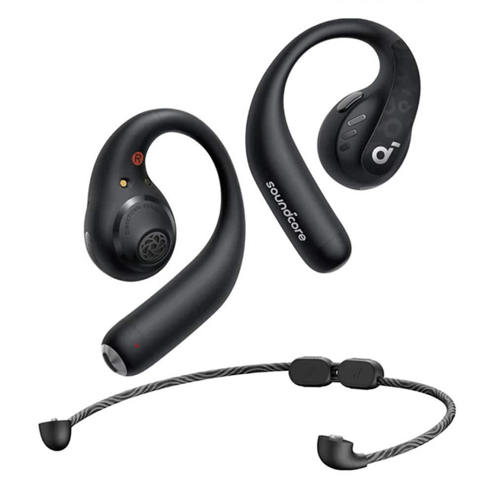 Безжични спортни слушалки, Bluetooth, водоустойчиви - Anker AeroFit (A3871G11) - черни