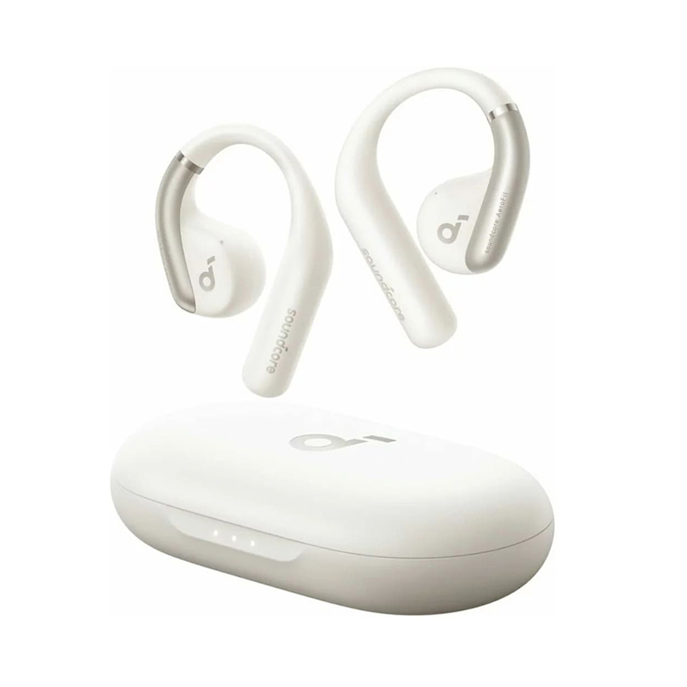 Безжични спортни слушалки, Bluetooth, водоустойчиви - Anker AeroFit (A3872G21) - бели