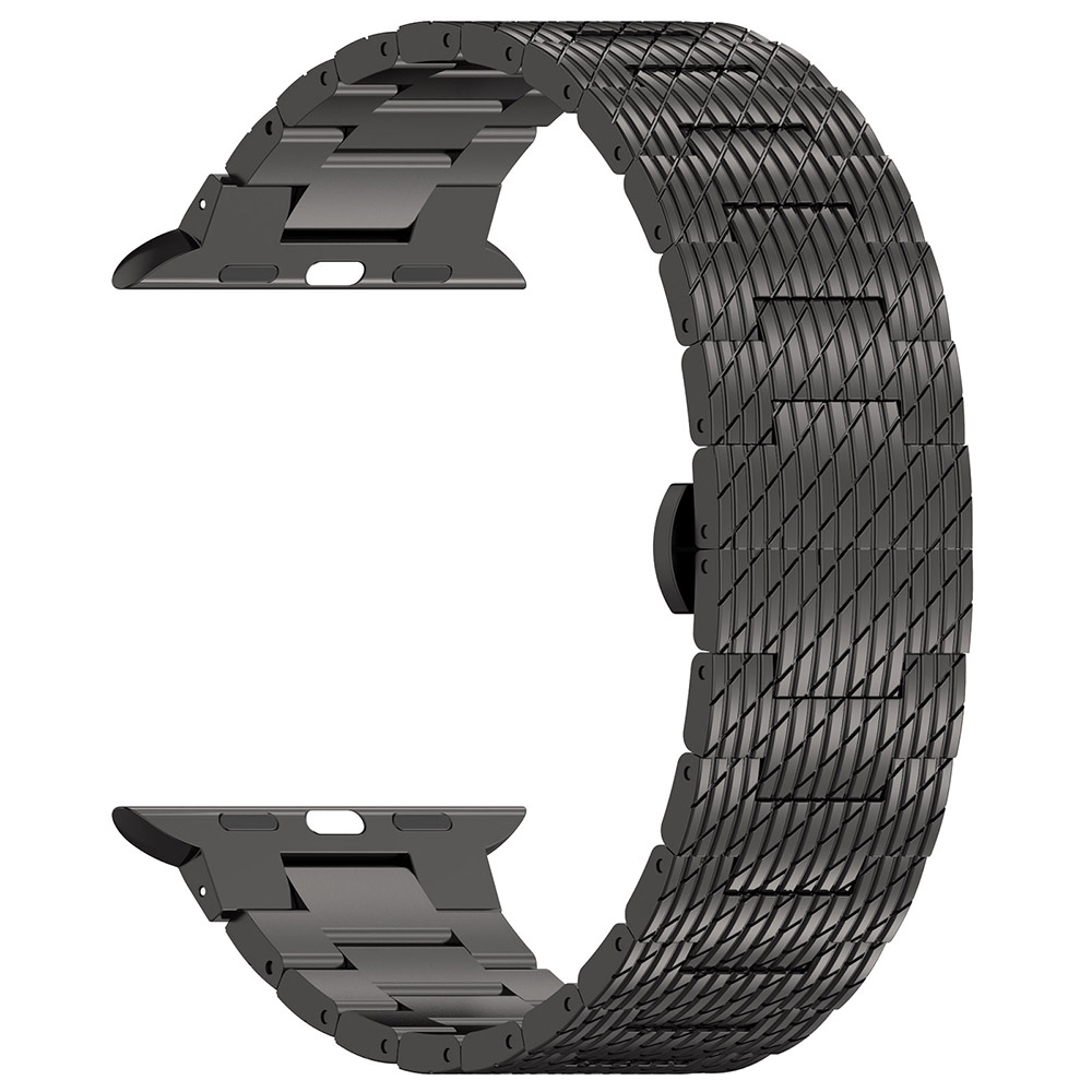 Каишка за Apple Watch 1/2/3/3/4/4/5/5/5/6/6/7/8/7/8/9/9/10/10/11/SE/SE 2/SE 3 (38/40/41/42mm) - Techsuit Watchband (W052) - Черен