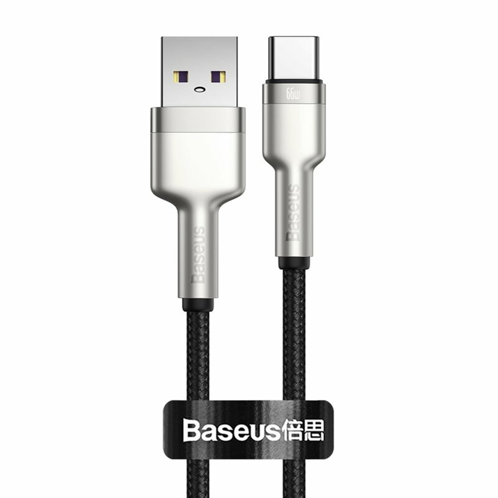 Кабел за данни USB към Type-C 66W 66W, 2m - Baseus Cafule (CAKF000201) - Черен