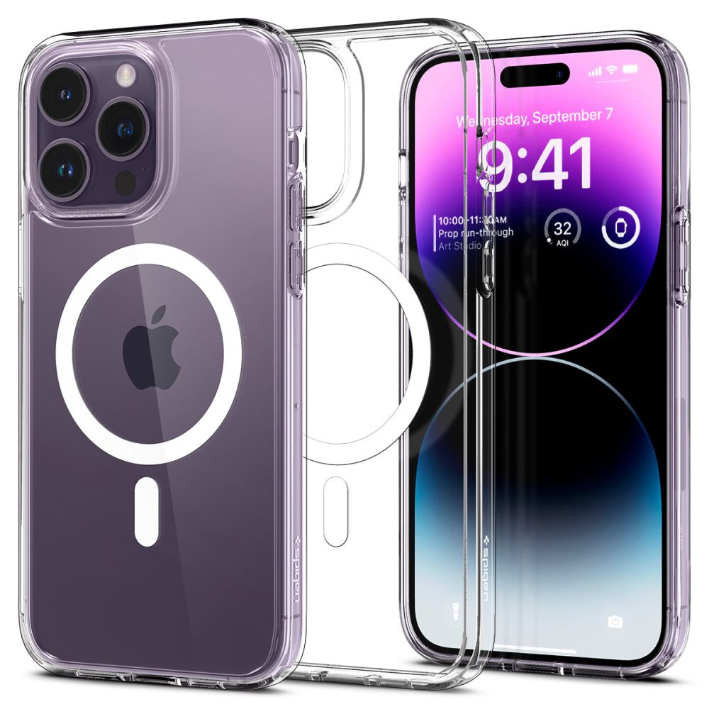 Калъф за iPhone 14 Pro - Spigen Ultra Hybrid MagSafe (ACS04969) - Бял