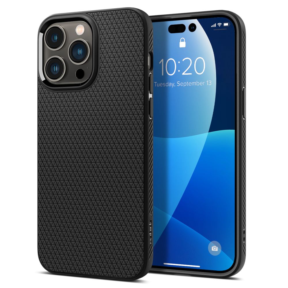 Калъф за iPhone 14 Pro Max - Spigen Liquid Air (ACS04813) - Черен мат