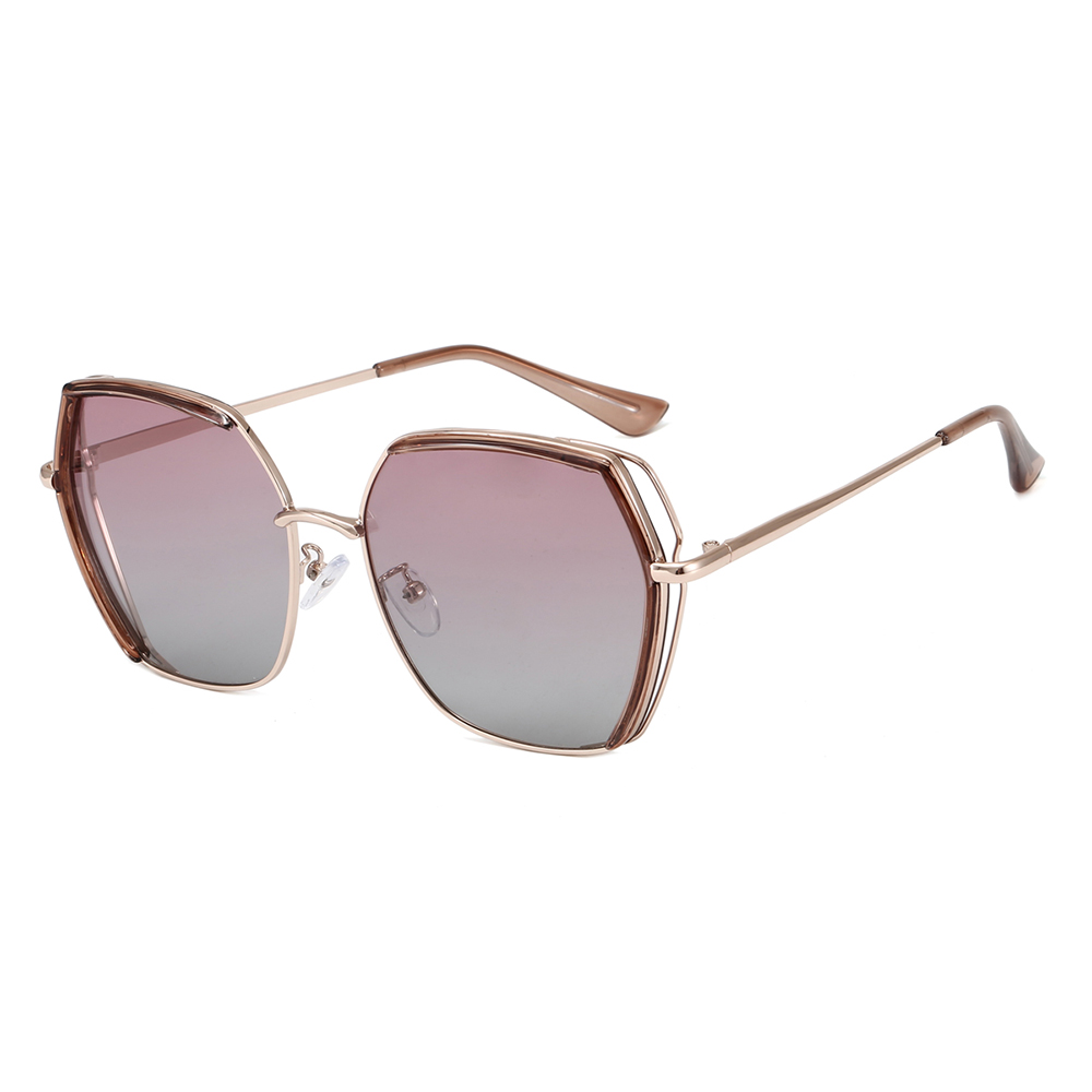 Поляризирани слънчеви очила - Techsuit Polarized (9768) - Кафяви / Златни / Розови